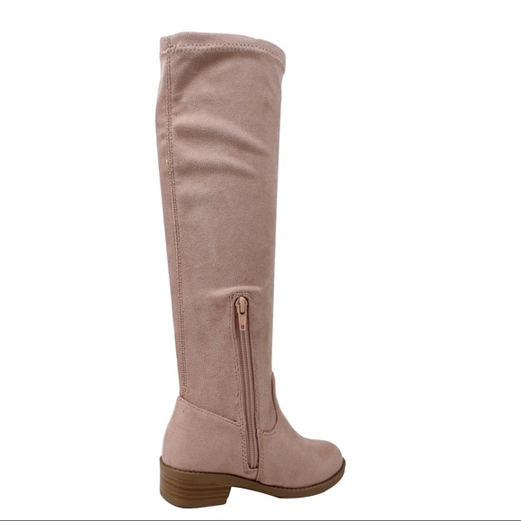 Girls Mauve Over the knee low heel boot - Picture 3 of 4